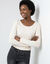 T-shirt uni manches longues en coton biologique(**) (beige)