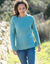 Pull col rond maille fantaisie (vert grisé)