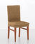 Housse int&eacute;grale extensible motif jacquard "serpentins" sp&eacute;ciale chaise (beige)