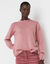 Pull col montant, finition frisotti (rose chin&eacute;)