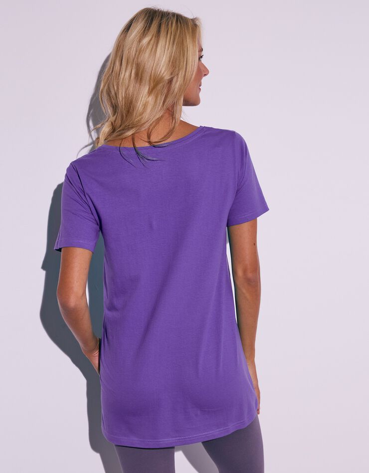 Tee-shirt uni col rond en coton bio(1), éco-responsable (iris) Tee-shirt uni col rond en coton bio(1), éco-responsable (iris)