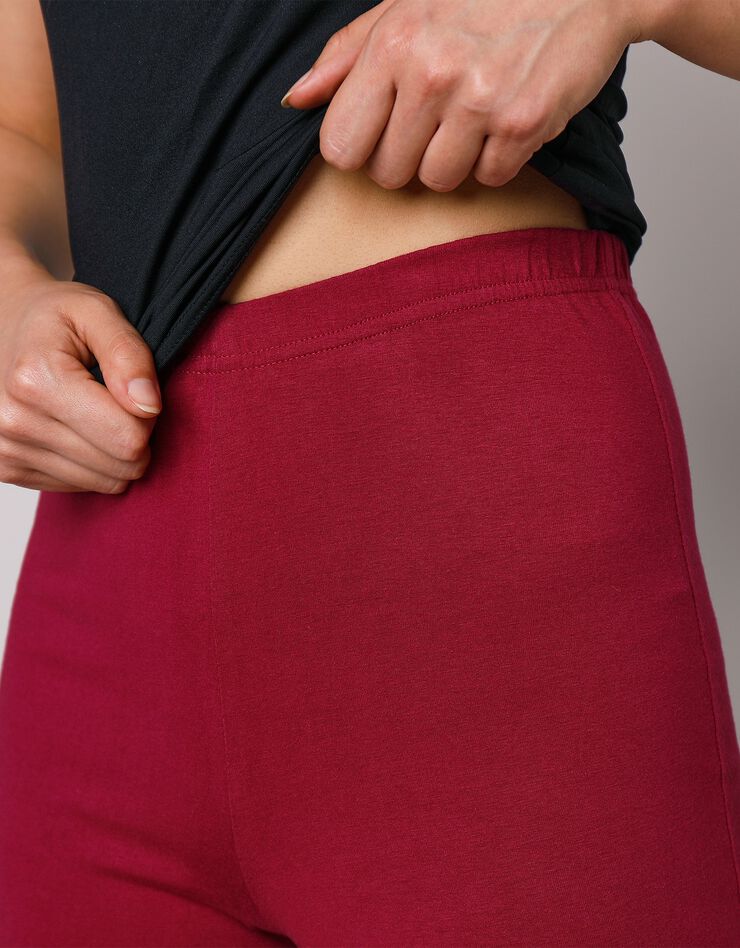 Legging bootcut uni, taille élastiquée (cerise foncé) Legging bootcut uni, taille élastiquée (cerise foncé)