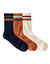 Chaussettes côtelées - lot de 3 paires (noisette)