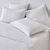 Linge de lit blanc plis plats Colombine® (blanc)