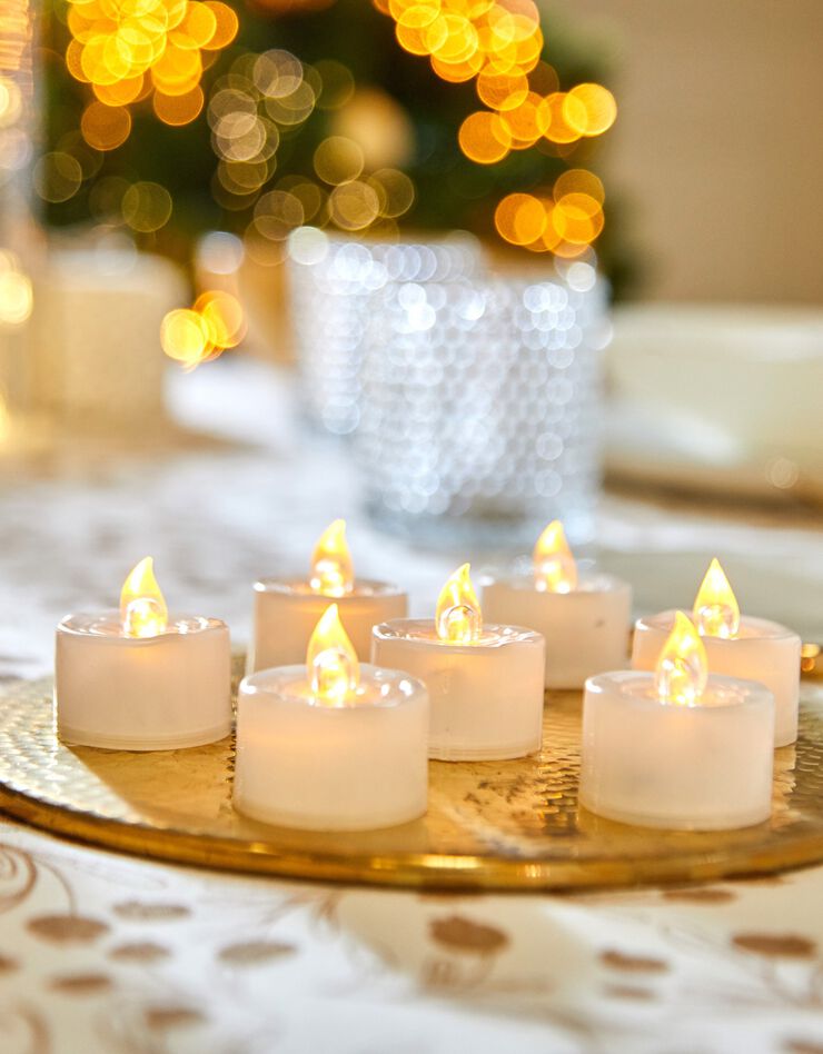 Bougies LED blanches - lots (blanc)