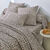 Linge de lit L&eacute;onard imprim&eacute; - coton 52 fils/cm&sup2; (beige)