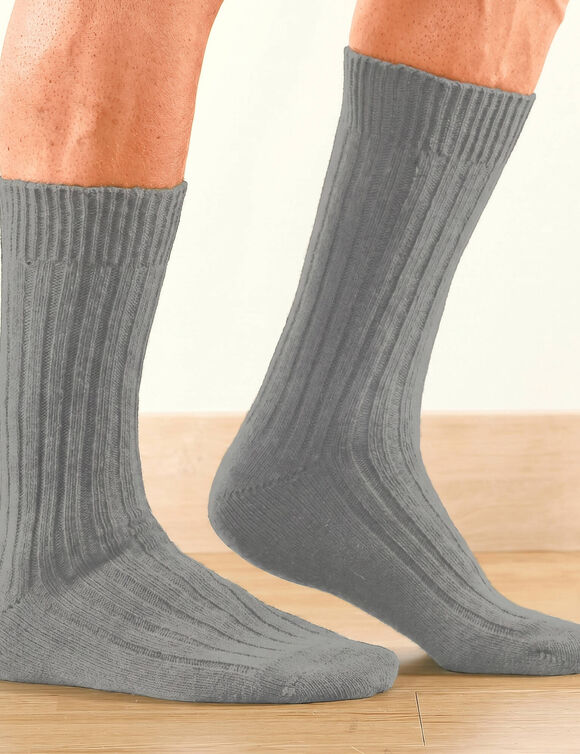 Chaussettes anti-froid non comprimantes - lot de 2 paires (gris)