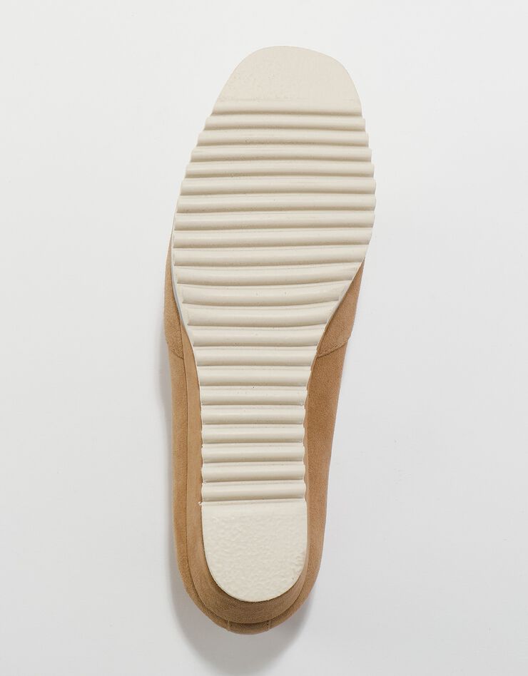 Ballerines compensées en cuir - marine (taupe)