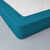 Drap-housse uni flanelle bonnets 32 cm (bleu paon)