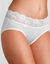 Slip coton et dentelle forme midi Romance - lot de 4 (3 + 1 gratuit) (blanc)