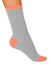 Mi-chaussettes contrast&eacute;es - lot de 5 paires (gris chin&eacute;)