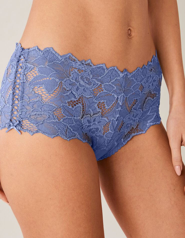 Culotte haute dentelle unie Arum (bleu gris) Culotte haute dentelle unie Arum (bleu gris)