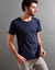 T-shirt sous-vêtement homme col rond manches courtes chaleur douce - lot de 2 (marine)