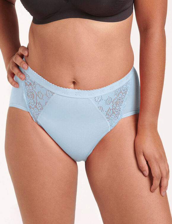 Culotte midi Chic, lot de 3 achet&eacute;es + 1 GRATUITE (1) (bleu)