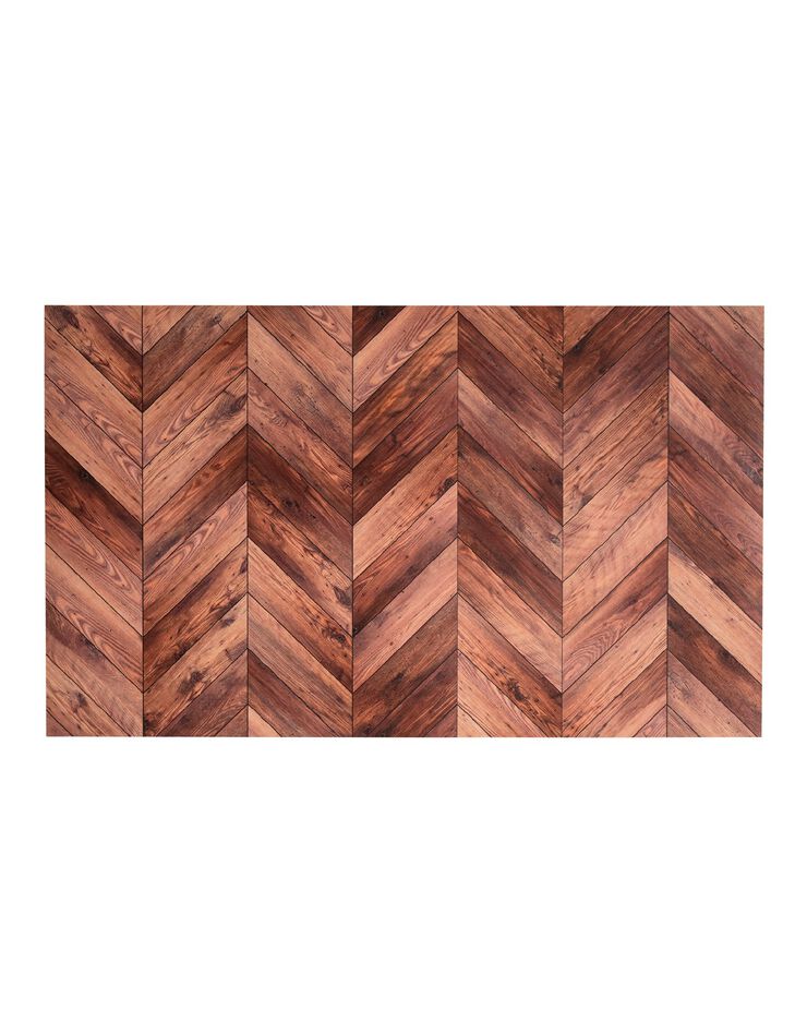 Tapis vinyle effet parquet chevrons (marron) Tapis vinyle effet parquet chevrons (marron)