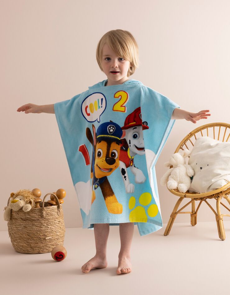 Poncho de bain enfant Pat'Patrouille® à capuche (bleu)