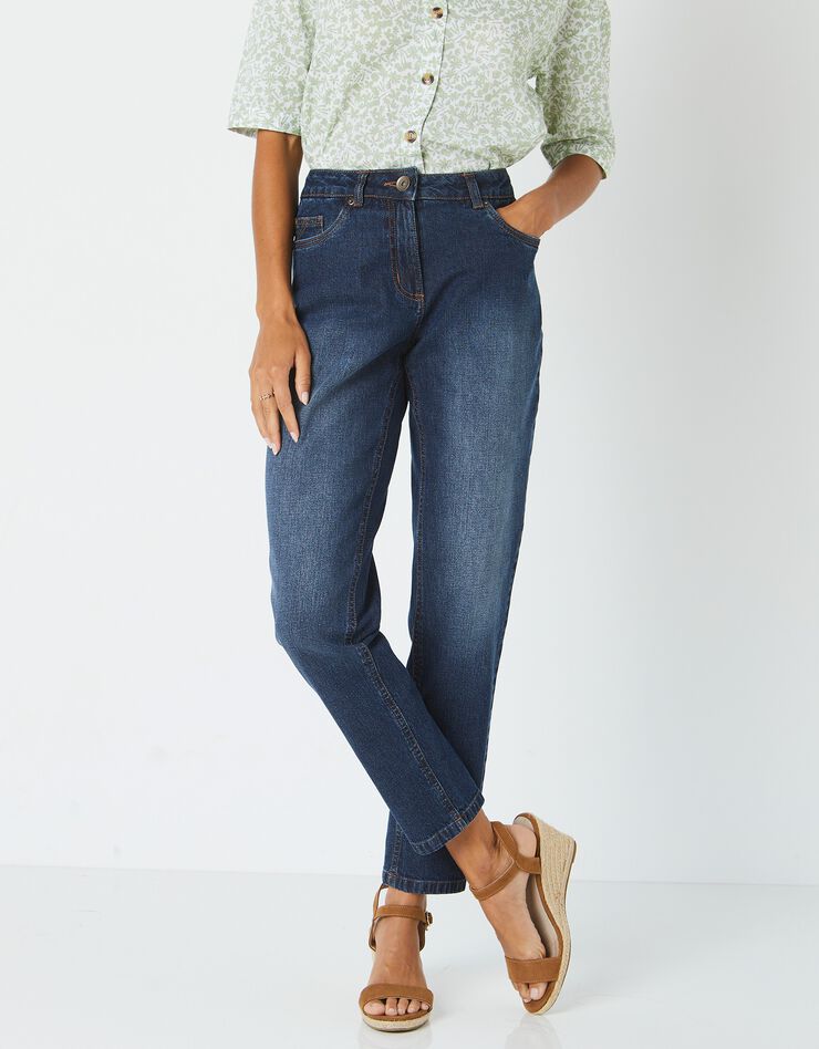 Jean stretch coupe mom spécial petites (dark blue) Jean stretch coupe mom spécial petites (dark blue)