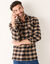 Chemise carreaux écossais flanelle (marron / noir)