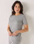 T-shirt thermique col rond - manches courtes (gris chiné)