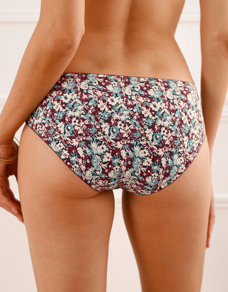 Culotte coton imprimé floral Olbia - lot de 2 (bordeaux)