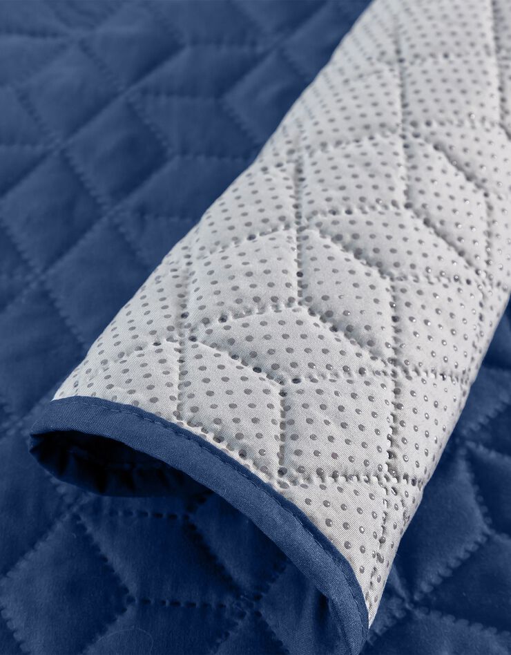 Protège-salon antiglisse microfibre matelassé (marine) Protège-salon antiglisse microfibre matelassé (marine)