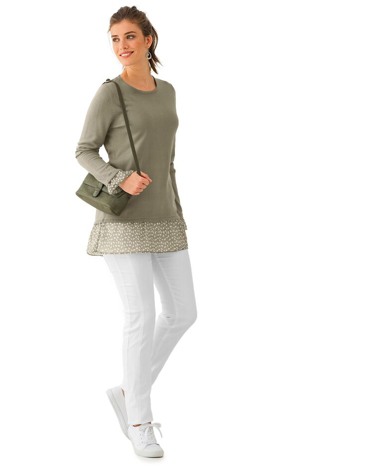 Pantalon stretch coutures affinantes (blanc) Pantalon stretch coutures affinantes (blanc)