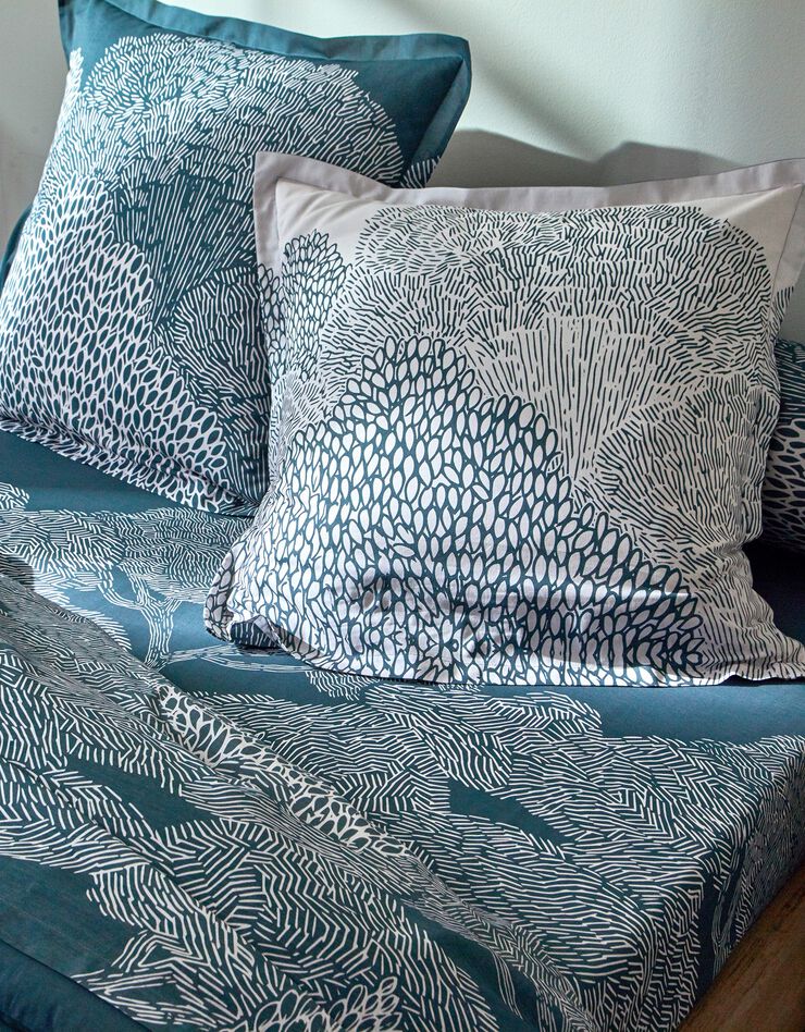 Linge de lit Gaelle en coton imprimé  (ardoise)