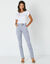 Pantalon droit rayé, Spécial Petites (bleu / blanc)