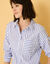 Chemise oversize rayée (blanc / bleu)