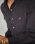 Chemise pressionn&eacute;e manches longues en jean (anthracite)