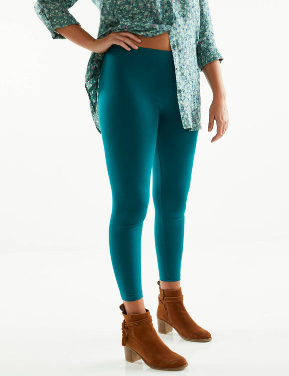 Legging taille élastiquée - lot de 2 (vert foncé / noir)