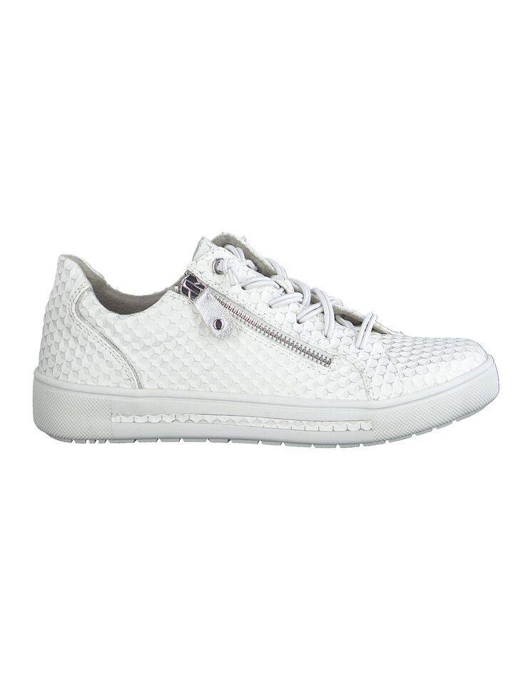 Baskets basses à lacets imprimé 3D - grande largeur (blanc)