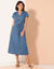 Robe longue col zippé, denim léger (stone)
