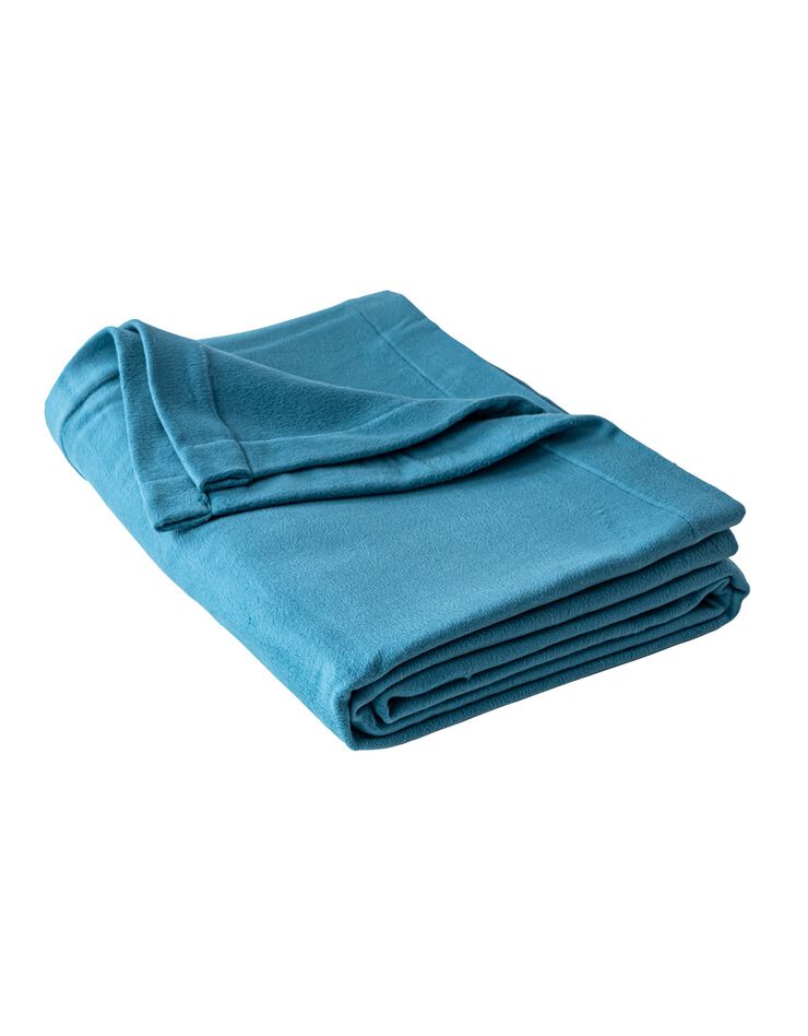 Couverture en flanelle 420g/m² (bleu paon)