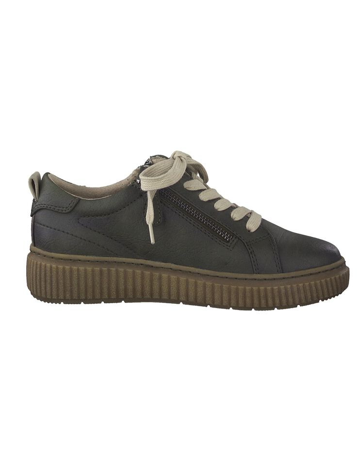 Baskets sneakers à lacets kaki - largeur confort (kaki) Baskets sneakers à lacets kaki - largeur confort (kaki)