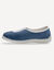 Ballerine d'intérieur élastiquée imprimée pois (bleu)