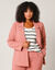Veste blazer fluide manches longues (bois de rose)