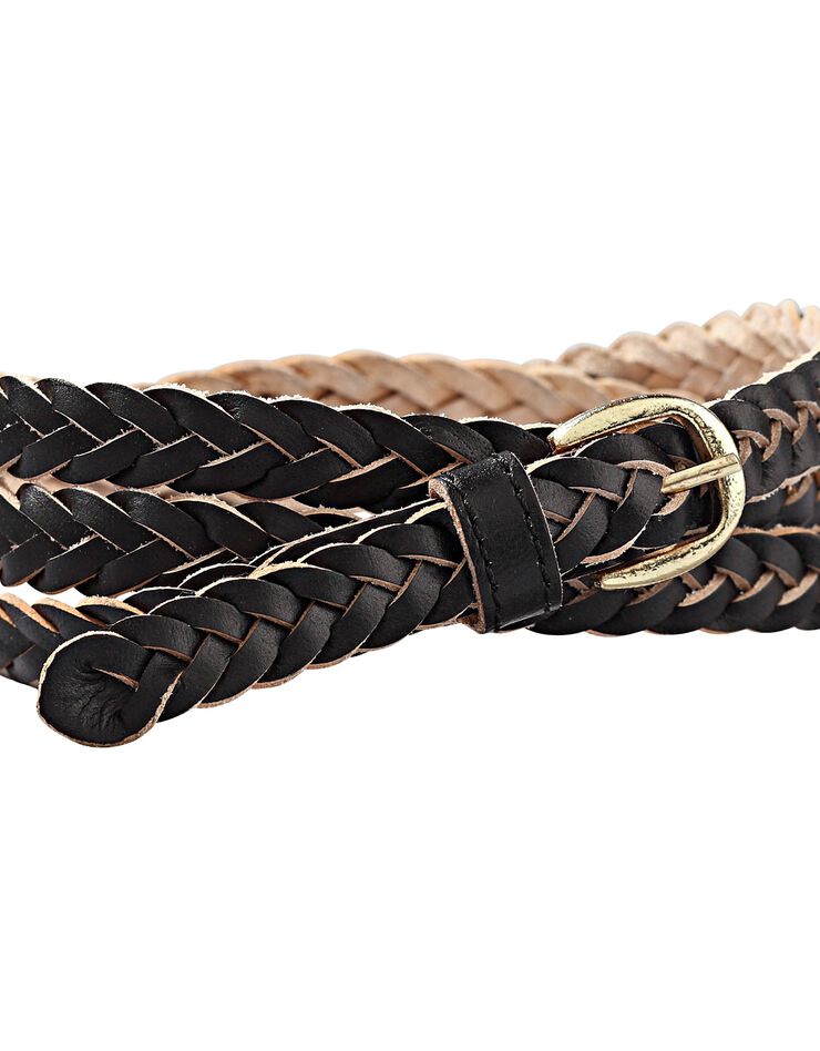 Ceinture tressée cuir (noir) Ceinture tressée cuir (noir)