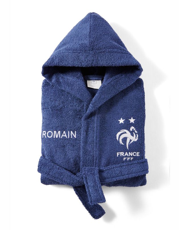 Peignoir de bain enfant FFF® personnalisable (bleu) Peignoir de bain enfant FFF® personnalisable (bleu)
