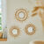 Miroir rond rotin - lot de 3 (bois)