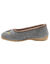 Chaussons ballerines feutrine avec fleur appliqu&eacute;e (gris chin&eacute;)