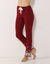 Pantalon base fleurie, jersey coton (cerise)