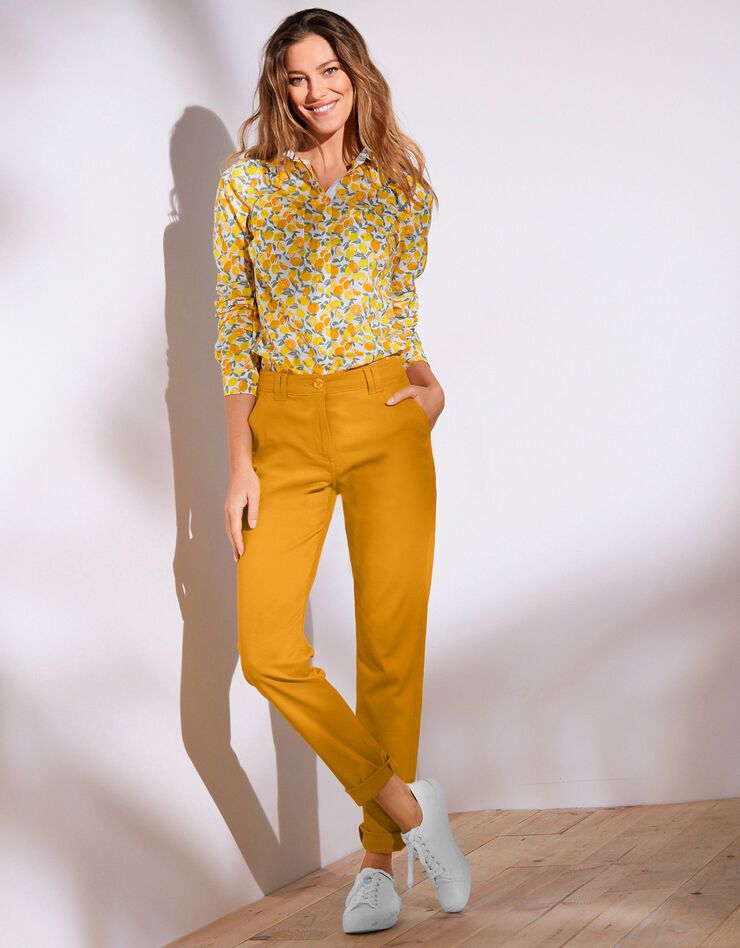 Chemise imprimé citron manches longues (citron) Chemise imprimé citron manches longues (citron)