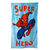 Drap de bain enfant Spiderman&reg; personnalisable, &eacute;ponge et velours coton - 320g/m2  (bleu)