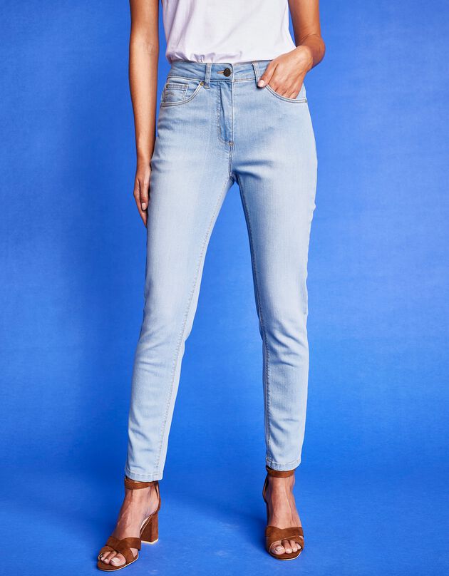 Jean stretch coupe 7/8ème fuselée (bleached)