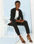 Veste blazer, maille milano (noir)