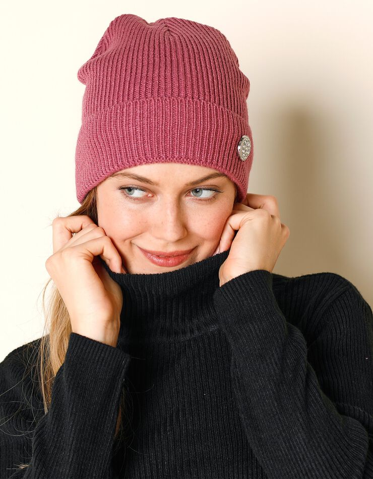Bonnet bouton bijou (framboise) Bonnet bouton bijou (framboise)