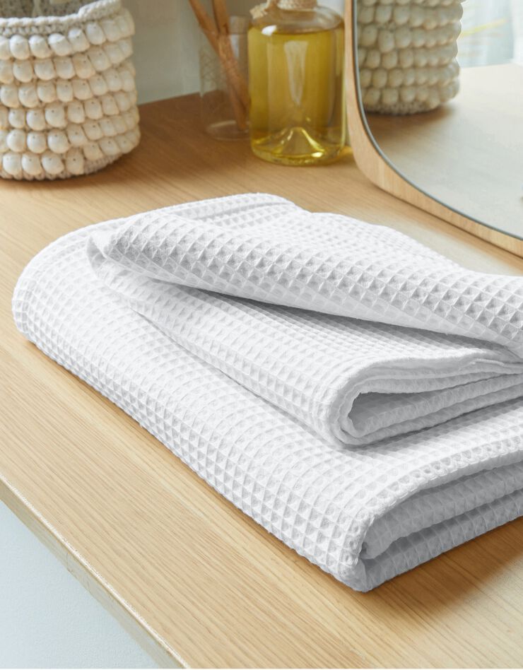 Serviette de bain nid d'abeille 320 g/m2 (blanc) Serviette de bain nid d'abeille 320 g/m2 (blanc)