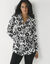 Chemise liquette imprimé bicolore, crêpe (écru / noir)