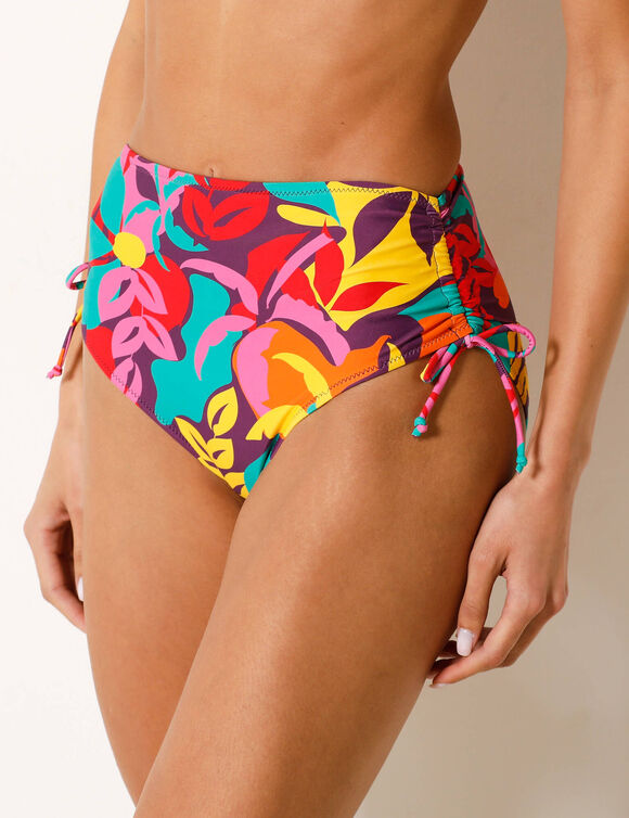 Bas de maillot de bain taille haute imprim&eacute; Cayetana (multicolore)